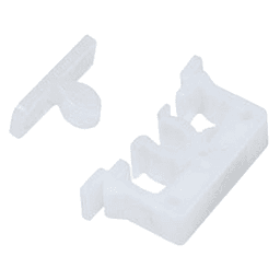 32mm Snap-In Knuckle Catch, White Main - Image