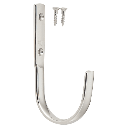 Stainless Steel Screw Supplied 68mm x 120mm Utility Hook by Sugatsune in Mirror Finish