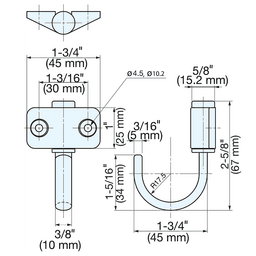 67mm Stainless Steel Hook, Polished Alt 6 - Image