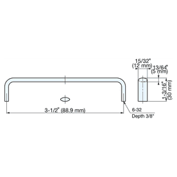 88.9mm Oval Handle Pull, Mirror Alt 4 - Image