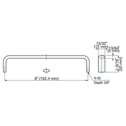 KC-S660/M 152.4mm Oval Handle Pull, Mirror Alt 4 - Image