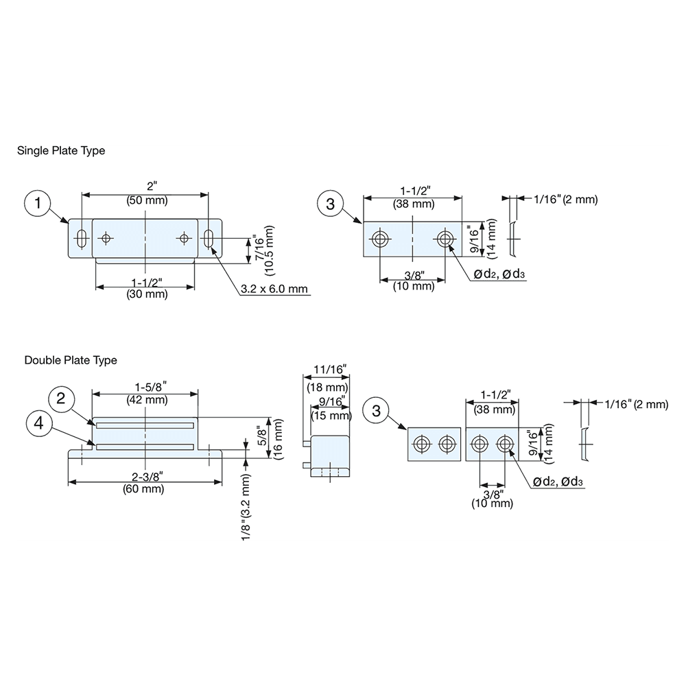 MC-KL-S 50mm Magnetic Catch, White Alt 4 - Image