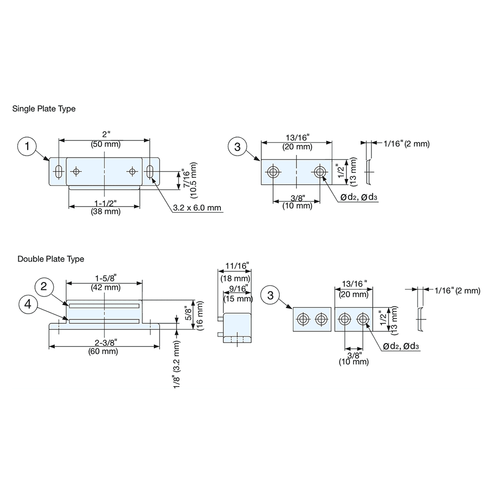 50mm Magnetic Catch, White Alt 4 - Image