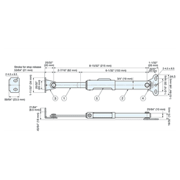 215mm Clean Lid Stay, Plain White Alt 4 - Image