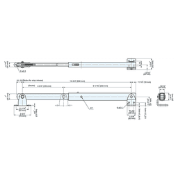 350mm Heavy Duty Lid Stay, Satin Alt 4 - Image