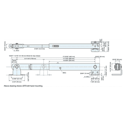 LBTS-450L 450mm Heavy Duty Multi Angle Lid Stay, Satin Alt 1 - Image
