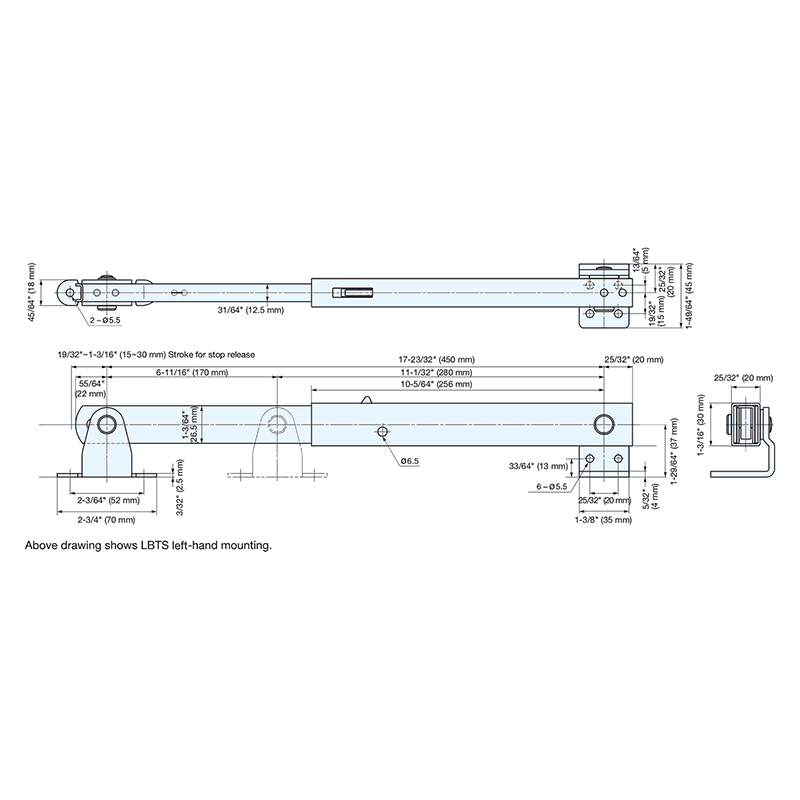 450mm Heavy Duty Multi Angle Lid Stay, Satin Alt 1 - Image