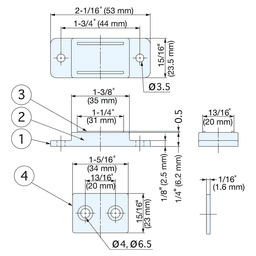 44mm Magnetic Catch, Black Alt 4 - Image