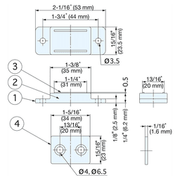 44mm Magnetic Catch, Ivory Alt 1 - Image