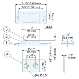 34mm Magnetic Catch, Black Alt 4 - Image
