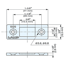 Ultra Thin Stainless Steel Magnetic Catch, Nickel Alt 2 - Image