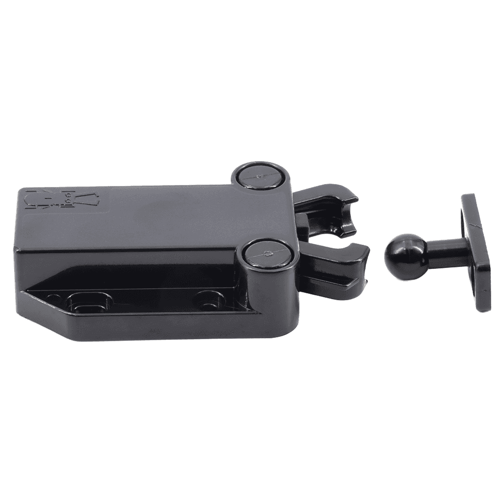40mm Non-Magnetic Latch with Fixed Strike, Black Alt 12 - Image