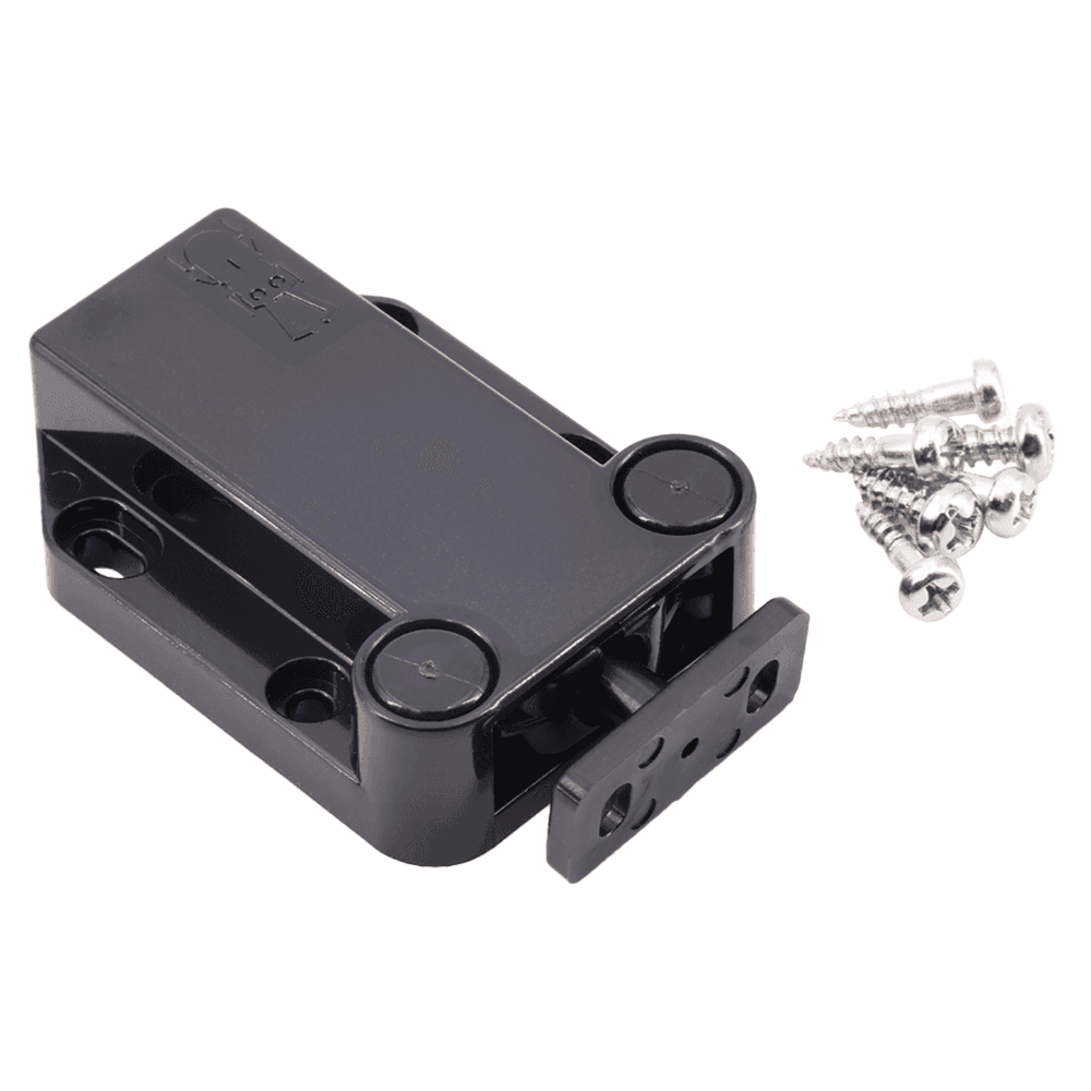 40mm Non-Magnetic Latch with Fixed Strike, Black Alt 2 - Image