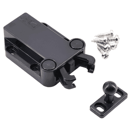 40mm Non-Magnetic Latch with Fixed Strike, Black Alt 3 - Image