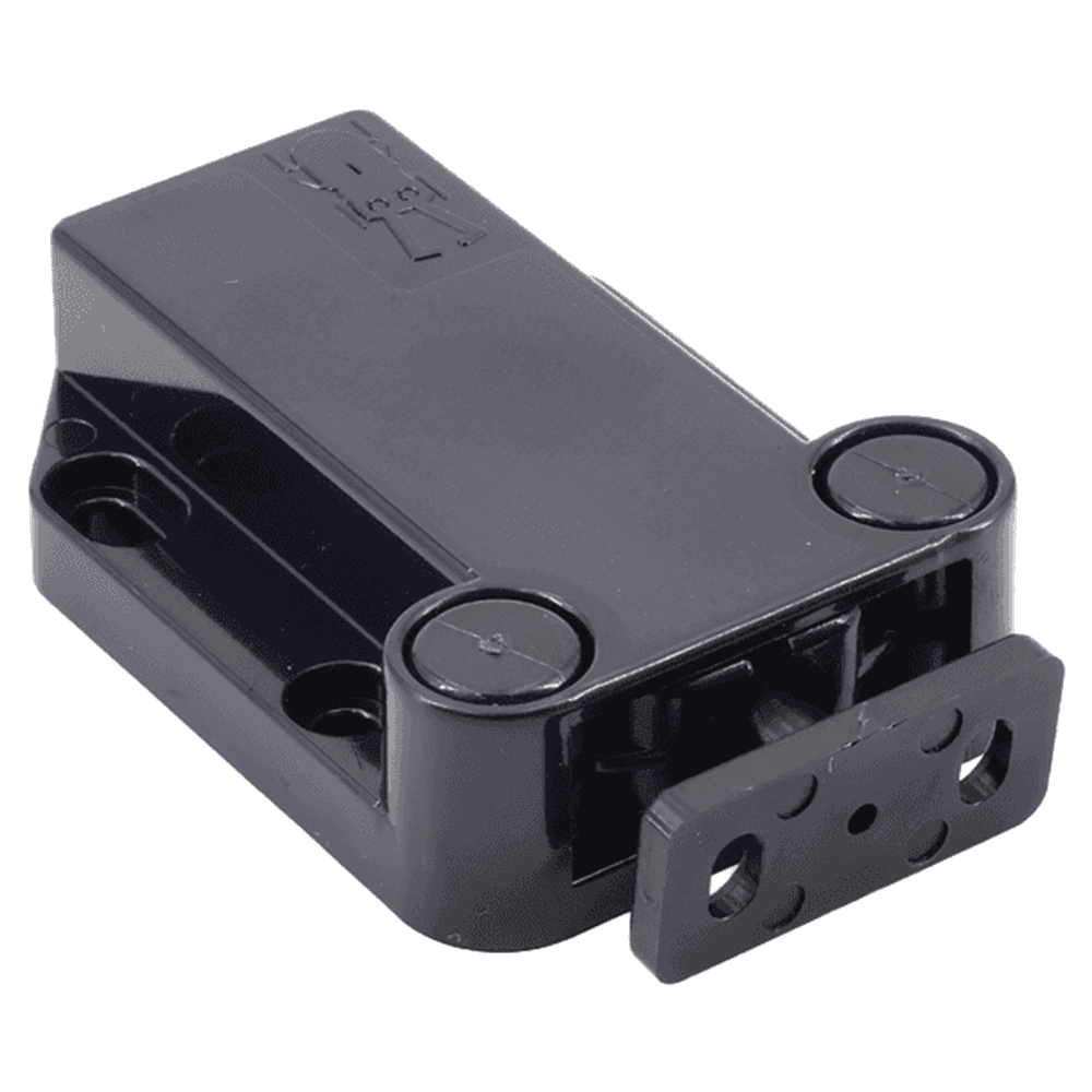40mm Non-Magnetic Latch with Fixed Strike, Black Alt 4 - Image