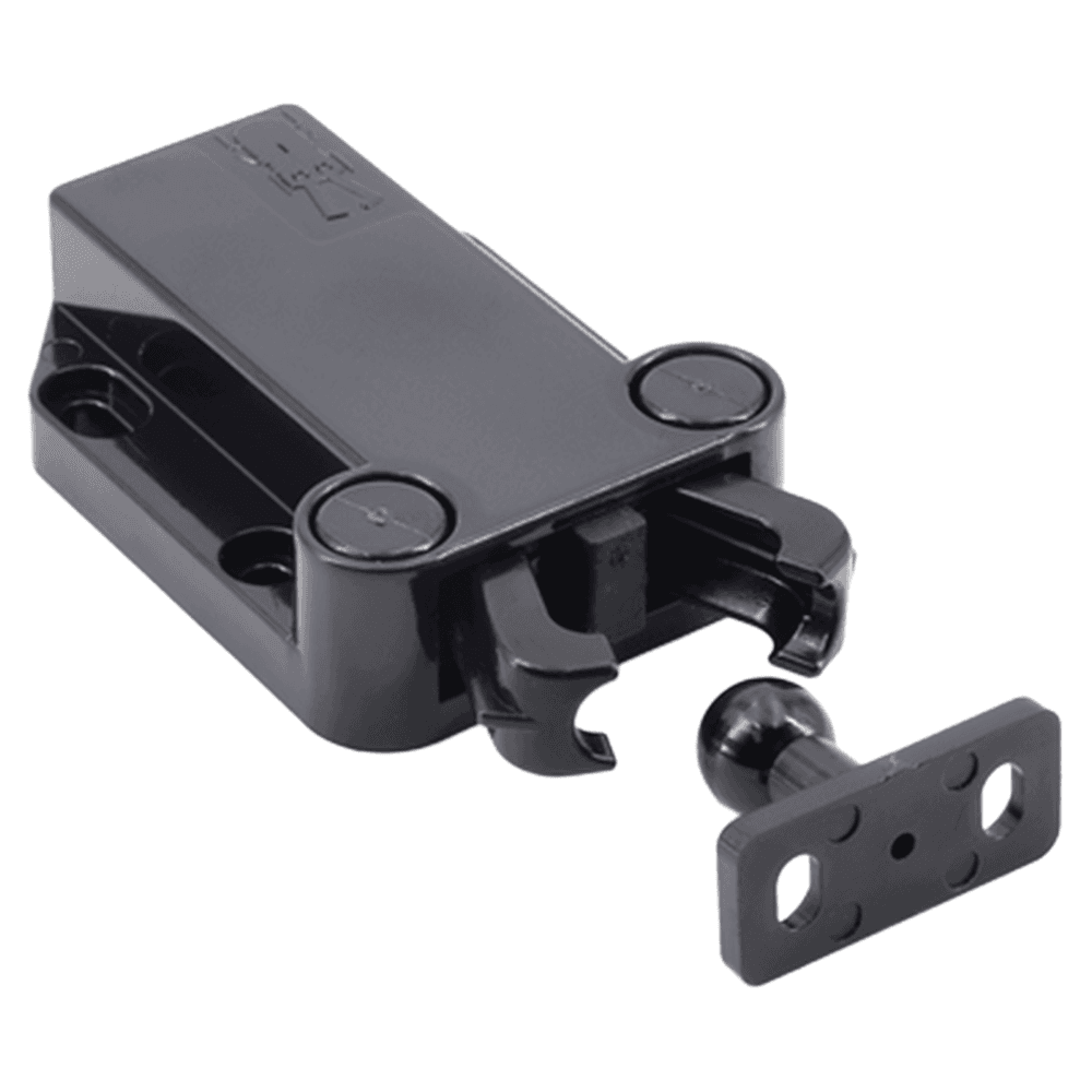 40mm Non-Magnetic Latch with Fixed Strike, Black Alt 5 - Image