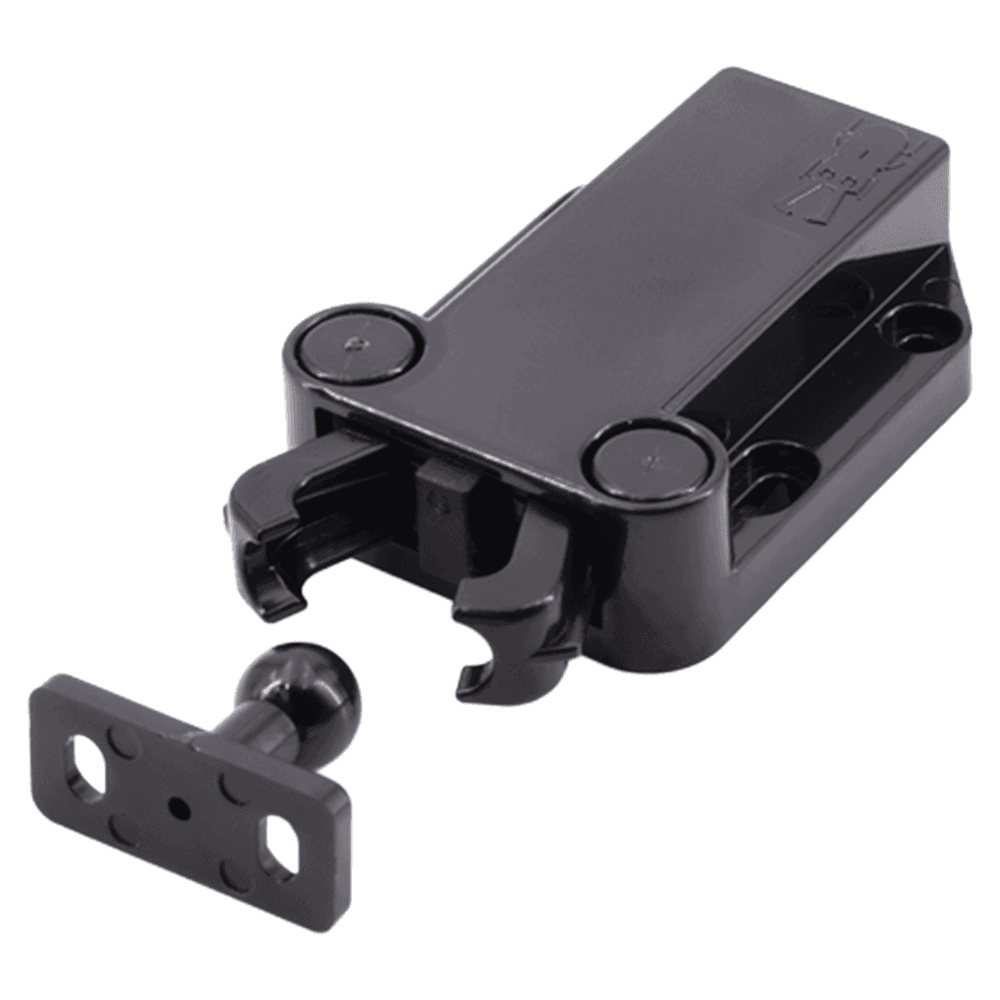 40mm Non-Magnetic Latch with Fixed Strike, Black Alt 7 - Image