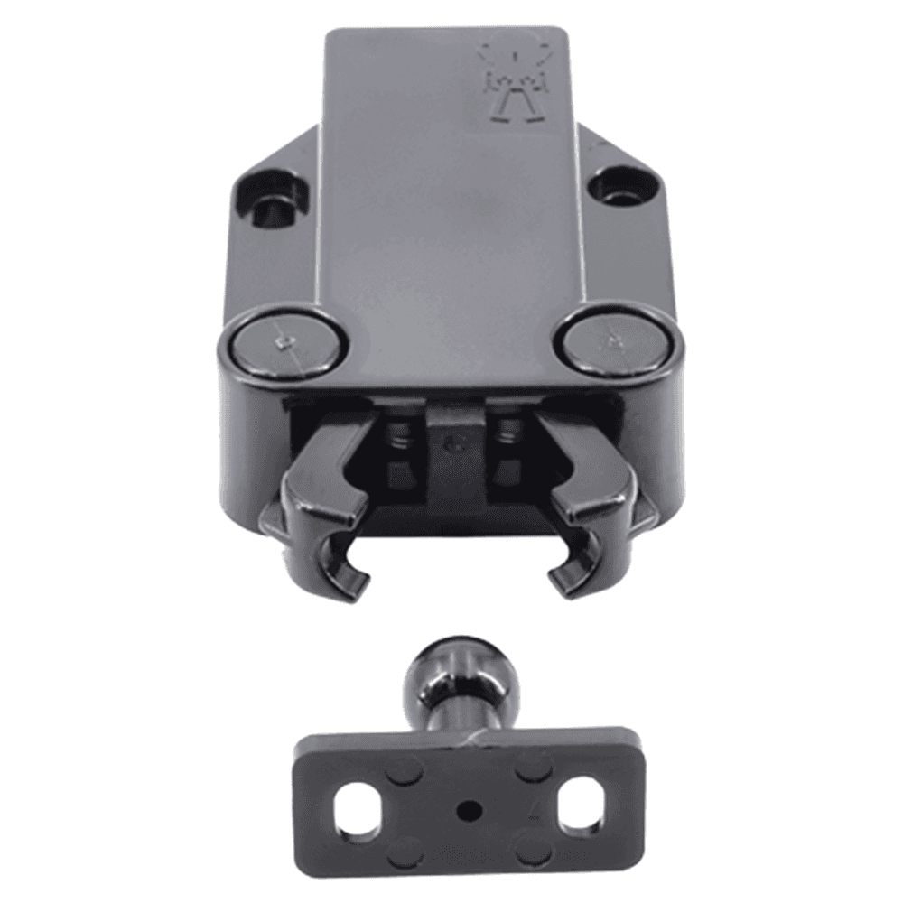 40mm Non-Magnetic Latch with Fixed Strike, Black Alt 9 - Image