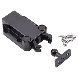 40mm Non-Magnetic Latch with Fixed Strike, Black Main - Image