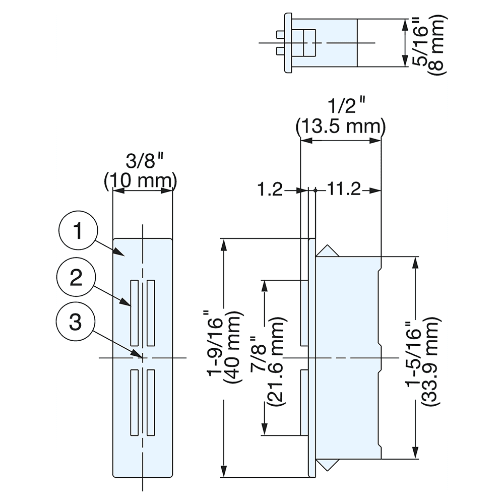 Snap-In Magnetic Catch, White Alt 4 - Image