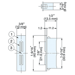 Snap-In Magnetic Catch, White Alt 4 - Image