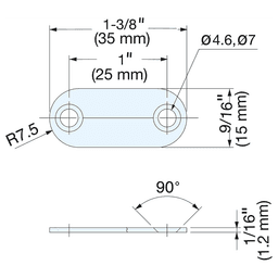 MC-YN001U Strike Plate, Nickel Alt 1 - Image