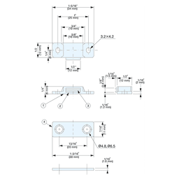 MC-YS001 25mm Mini Magnetic Catch/Strike, White Alt 4 - Image