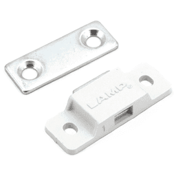 25mm Mini Magnetic Catch/Strike, White Alt 5 - Image