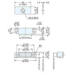 MC0099 36mm Magnetic Catch, Gray Alt 4 - Image