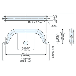 250mm Round Handle Pull, Mirror Main - Image