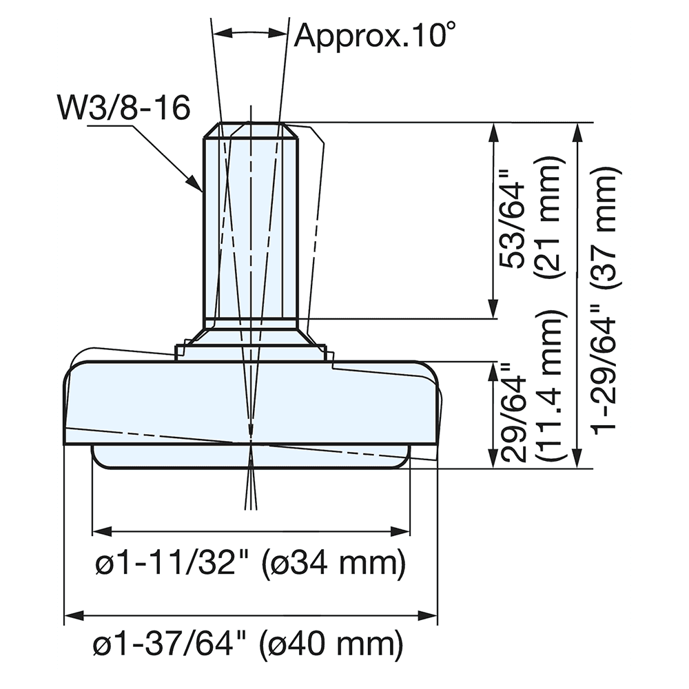 37mm Adjustable Glide, Chrome Alt 4 - Image