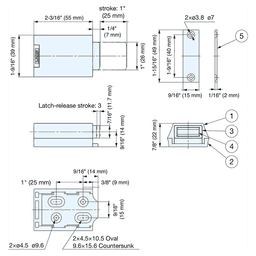 Push-To-Open Door Latch, Black Alt 2 - Image
