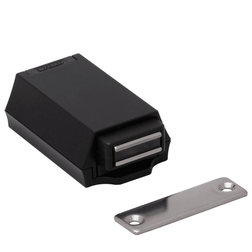 Push-To-Open Door Latch, Black Main - Image
