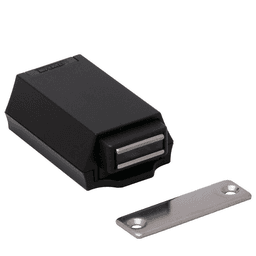 Push-To-Open Door Latch, Black Main - Image