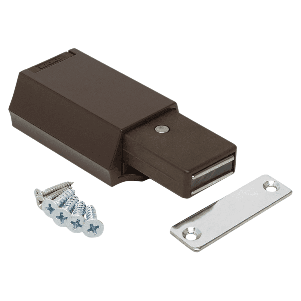 7/8" Push-To-Open Door Latch, Brown Alt 1 - Image