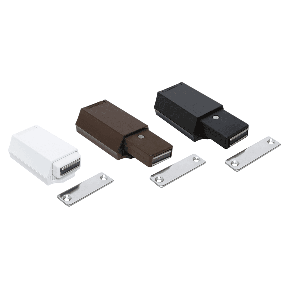 7/8" Push-To-Open Door Latch, Brown Alt 4 - Image