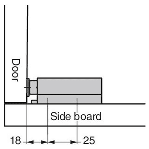 7/8" Push-To-Open Door Latch, Brown Alt 8 - Image