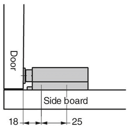 7/8" Push-To-Open Door Latch, Brown Alt 8 - Image