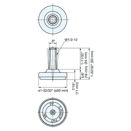 50mm x 50mm Glide, Chrome Main - Image