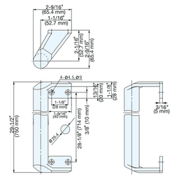 714mm Round Handle Pull, Mirror Alt 1 - Image