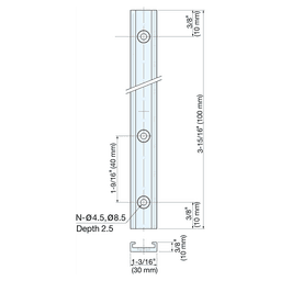 100mm Rail for MR-30CS, Anodized Alt 4 - Image