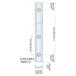 200mm Rail for MR-30CS, Anodized Alt 4 - Image