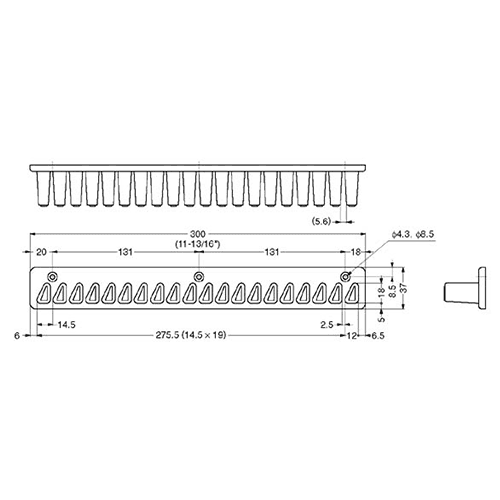Sugatsune Gray Finish Tie Rack with 2 Ways of Flexible Tie Holding, 37mm