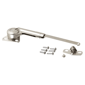 Left Hand Adjustable Soft-Down Lid Stay, Nickel-Plated - Main Image