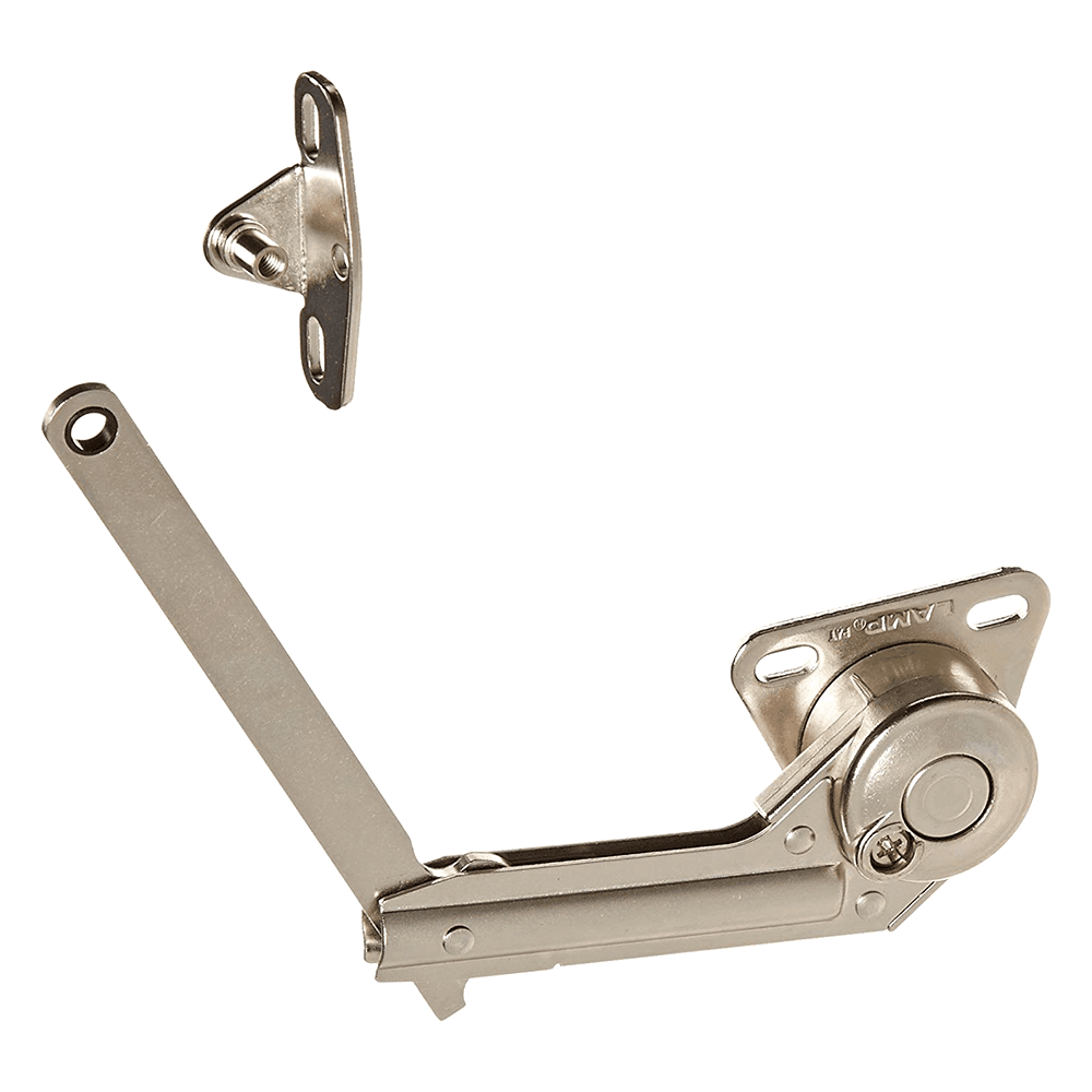 Left Hand Adjustable Soft-Down Lid Stay, Nickel-Plated - Main Image