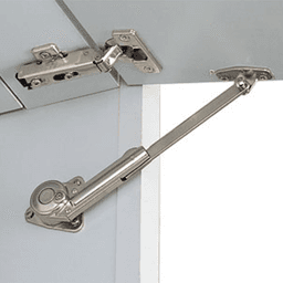 Right Hand Adjustable Soft-Down Lid Stay, Nickel-Plated - Alt Image 1