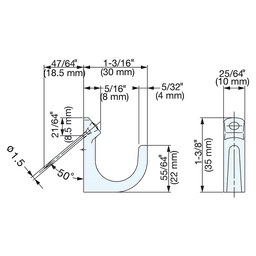 35mm Stainless Steel J-Hook, Mirror Alt 1 - Image
