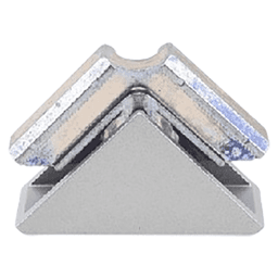 50mm Corner Connector, Silver Alt 5 - Image