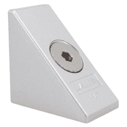 30mm x 50mm Corner Connector, Silver Alt 3 - Image