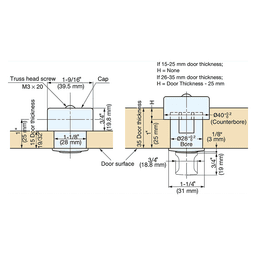 31mm Push Knob, Chrome Alt 1 - Image